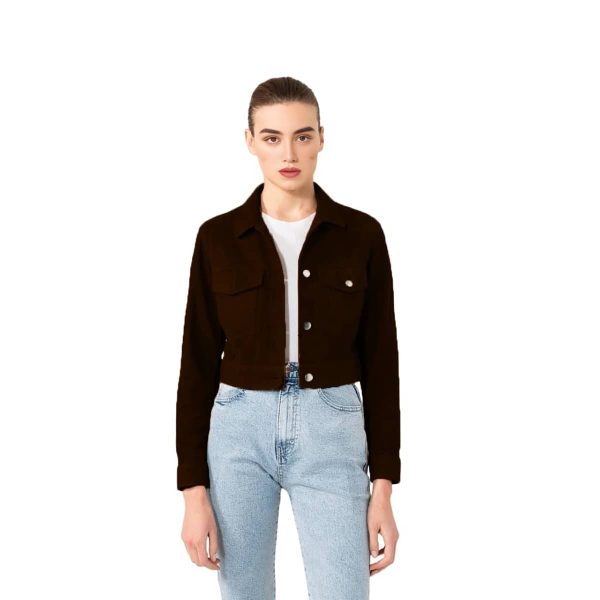 EMBER Dark Brown Leather Jacket For Women