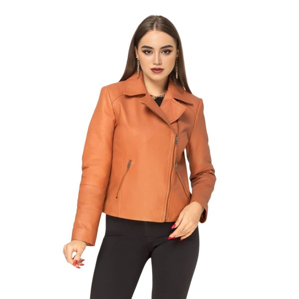 ICONIC Rust Leather Jacket For Women