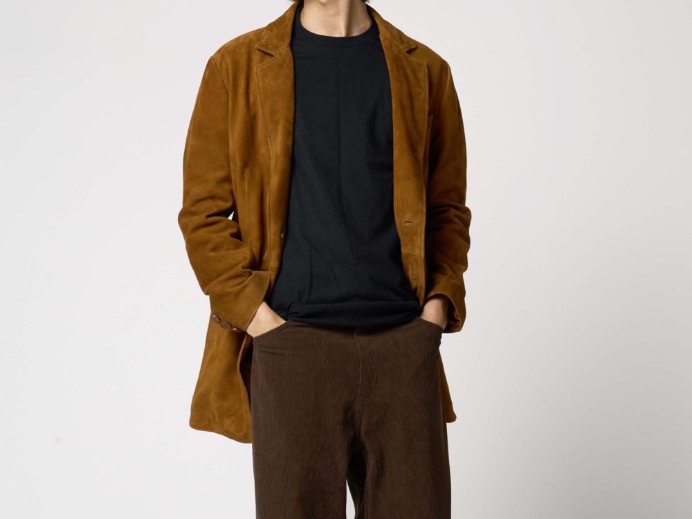 Mens Classic Real tan Leather Blazer - The Bobby