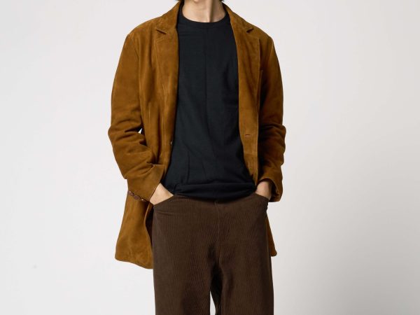 Mens Classic Real tan Leather Blazer - The Bobby