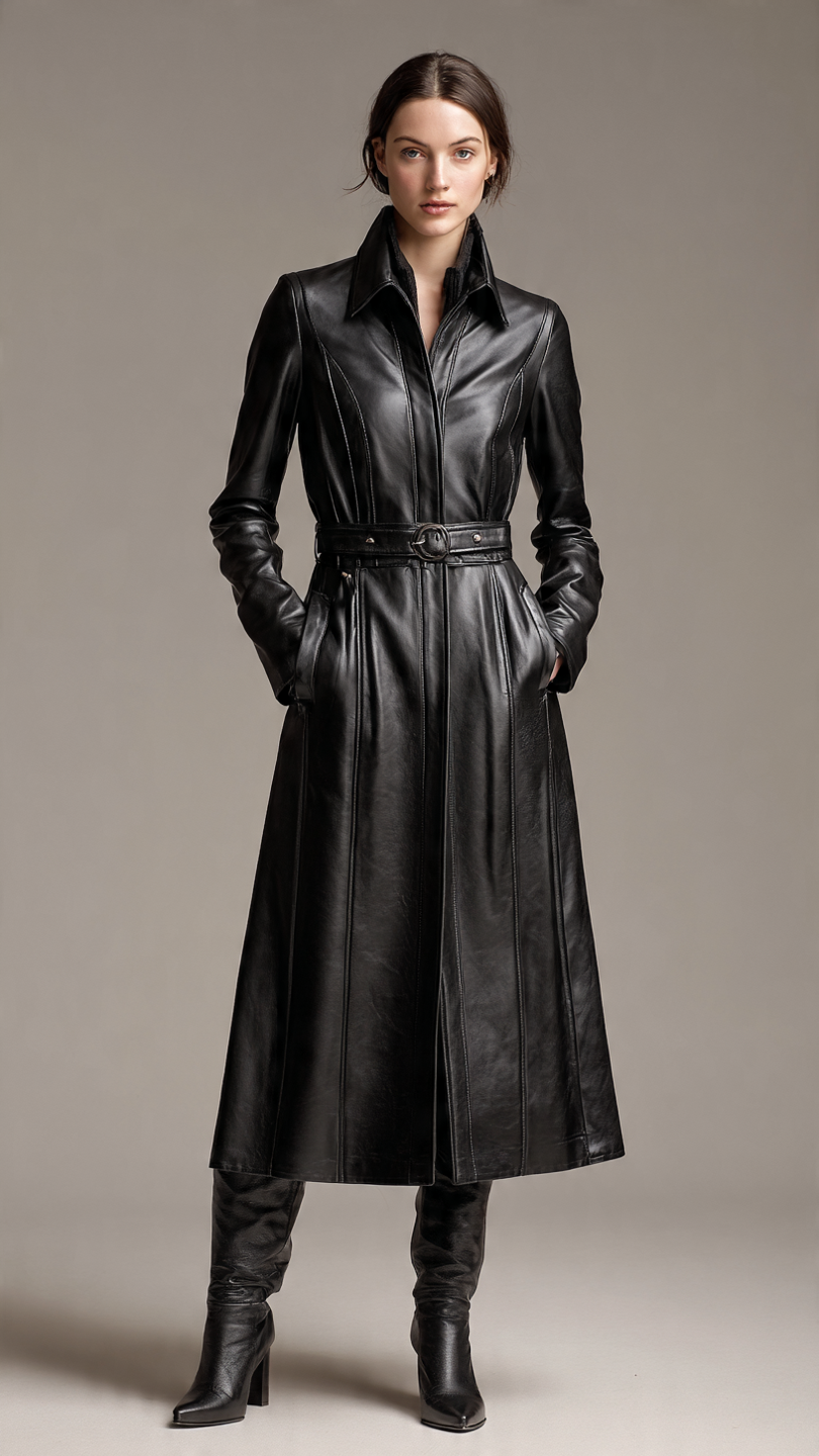 Chelsea-Style-Long-Leather-Coat