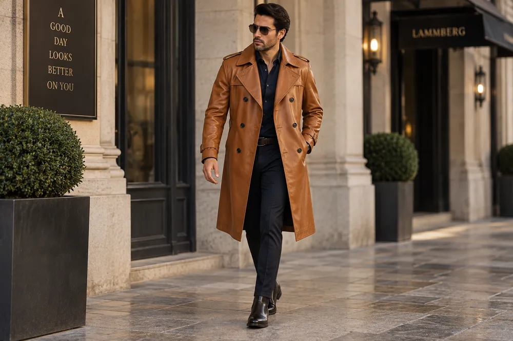 Cognac-Tan-Long-Coat-for-men