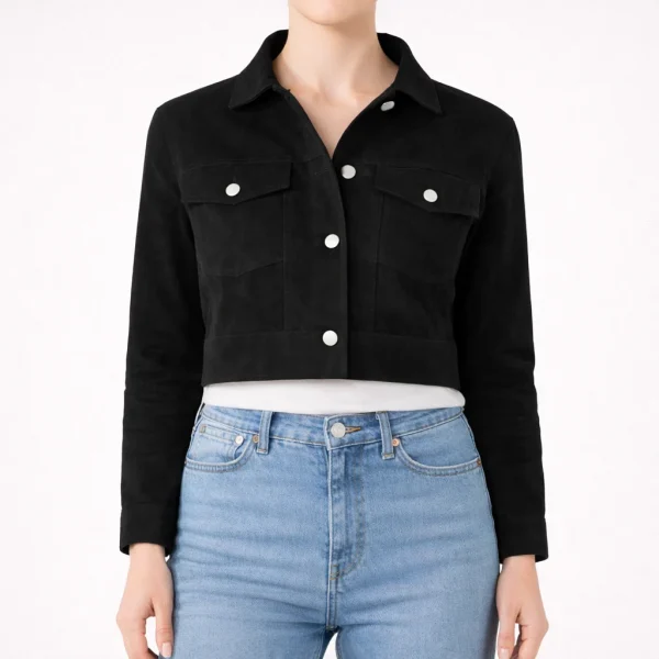 EMBER Black Leather Jacket For Women