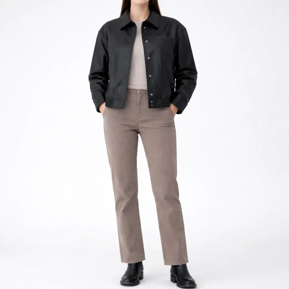EUPHORIA Black Leather Jacket For Women