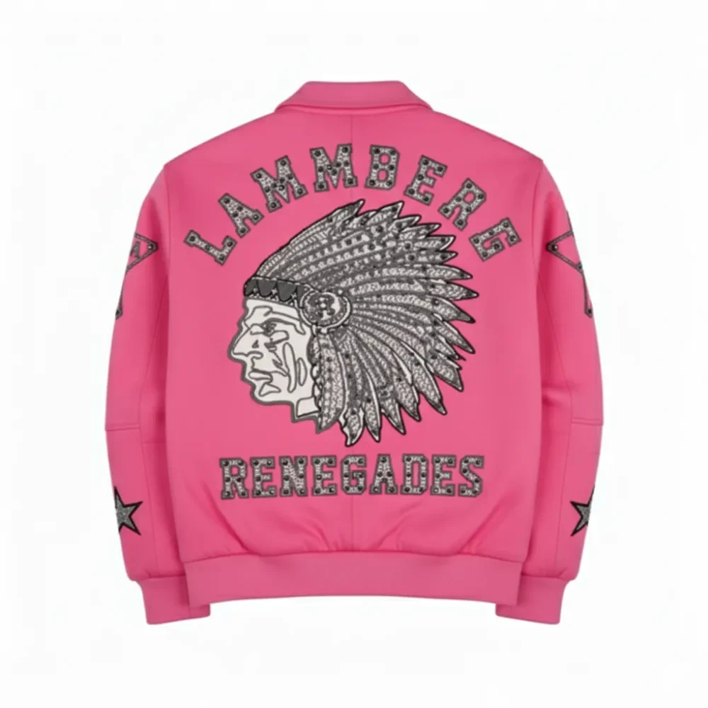 Embroluxe Series Pink Avirex Leather Jacket