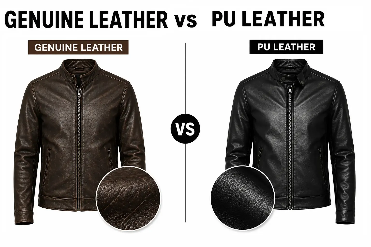 PU-Leather-Jacket-Vs-Genuine-Leather-Jacket-side-by-side-comparison