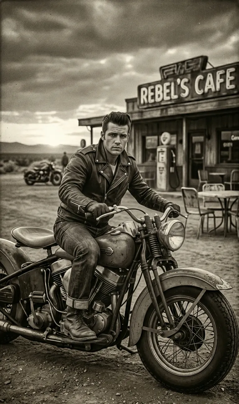 leather jacket in the early 1950s