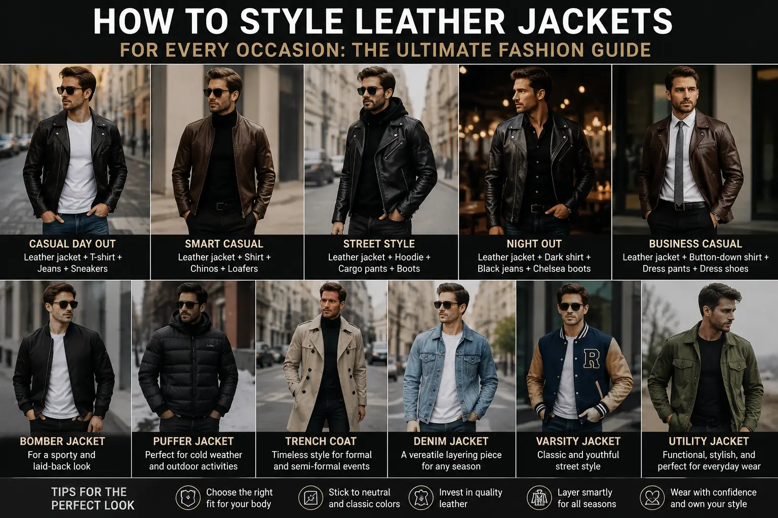 How to Style a Leather Jacket for Every Occasion (Complete Guide)