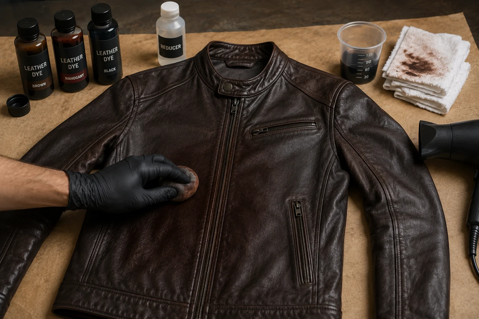 Leather-Jacket-Alcohol-Applying-process