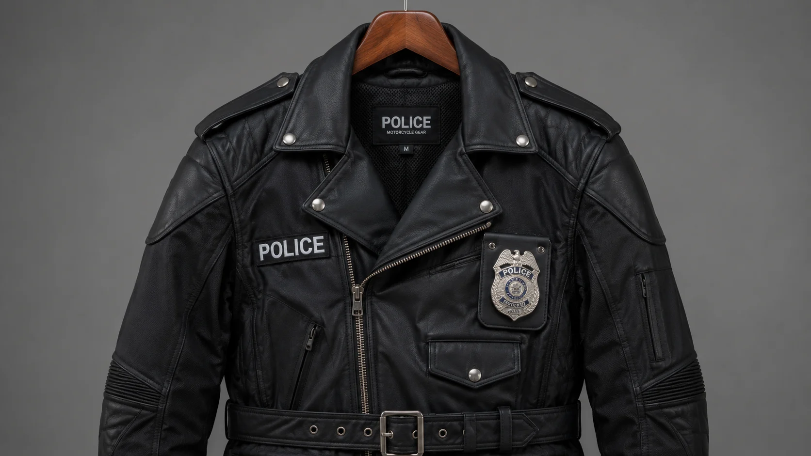 What Kind of Leather Jacket Do Police Officers Typically Wear?