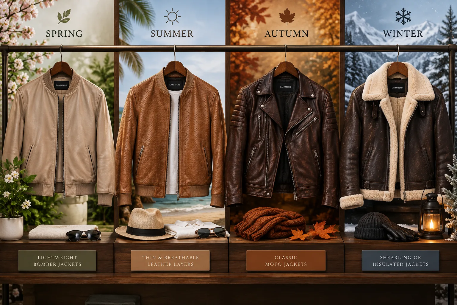 All season leather jackets
