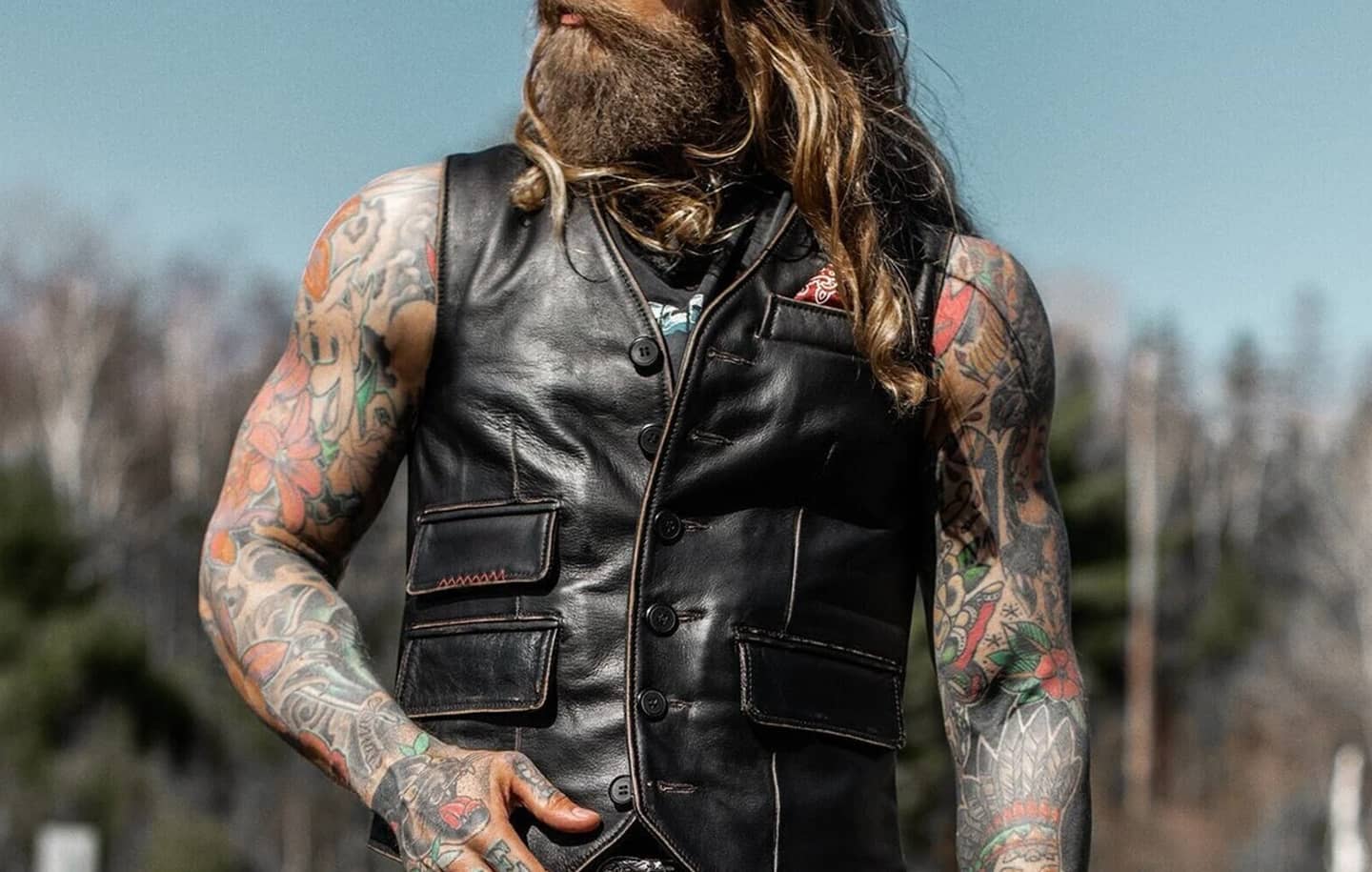 leather vests man