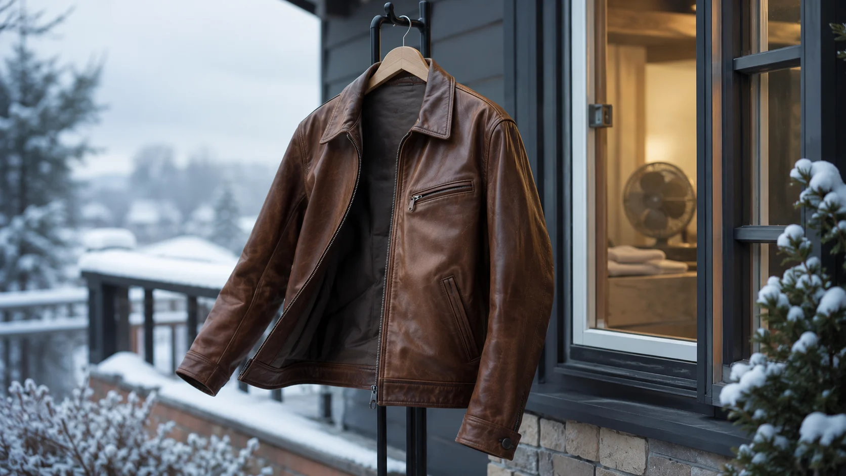 If it's cold winter (below freezing), hang the jacket outside on a dry, cold day.