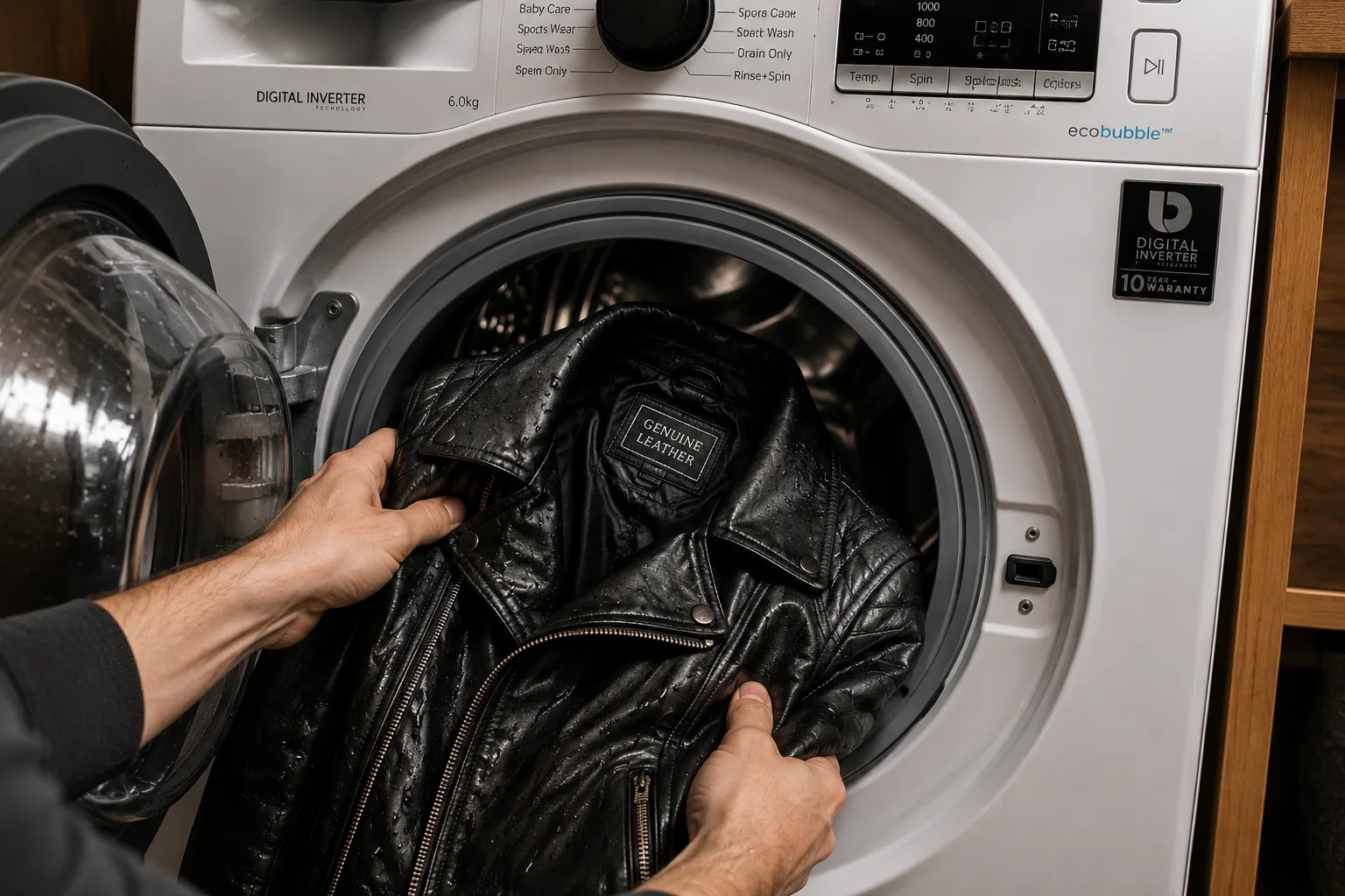 loading-a-leather-jacket-into-the-washer