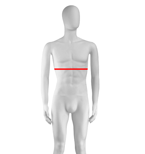 how to measure midriff for men