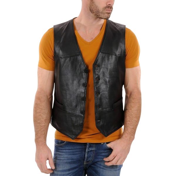 BLACKY Leather vest for Men