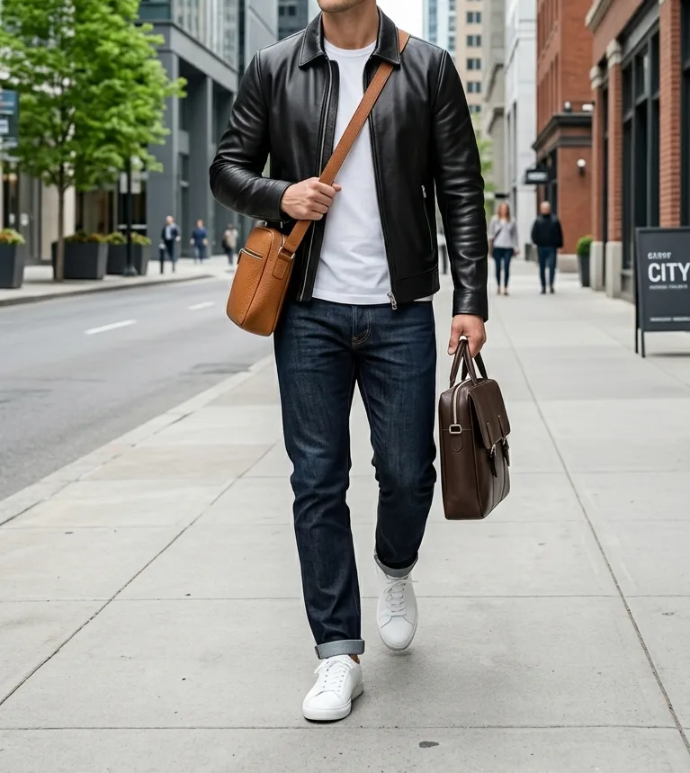 Men's Modern Leather Jacket