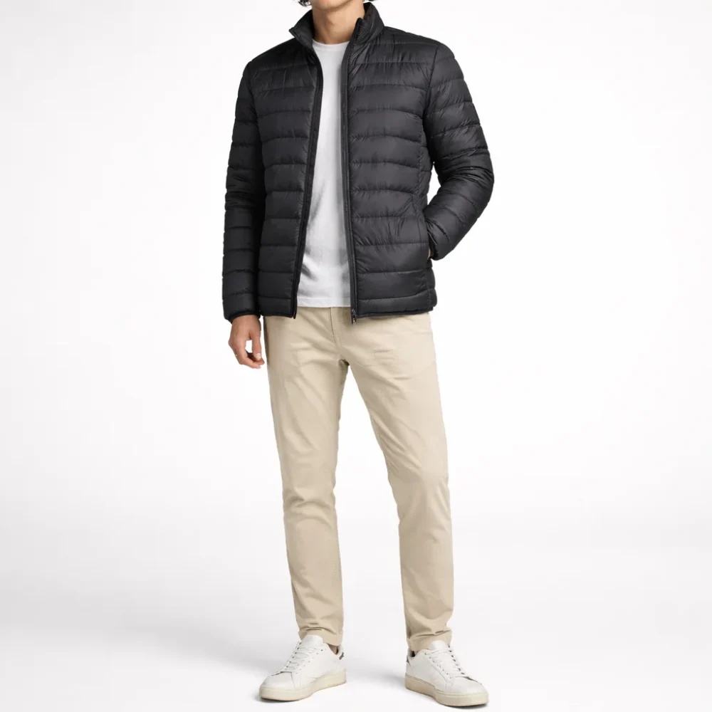 NITRO Black Puffer Jacket For Men