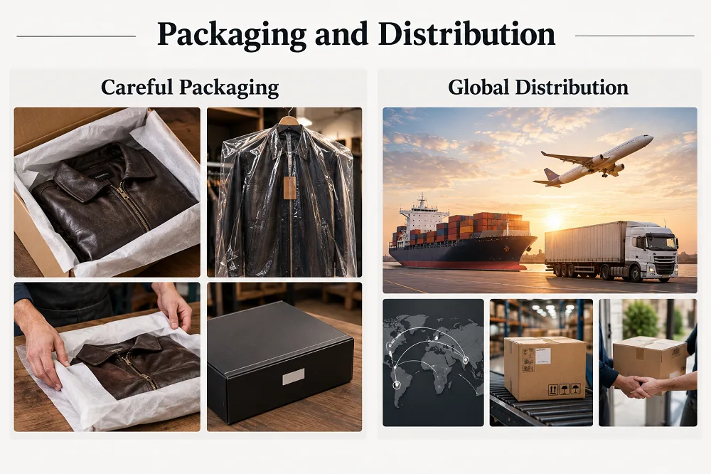 Packaging-and-Global-Distribution-leather-jacket