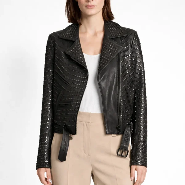 RESOLUTE Black Leather Jacket For Women