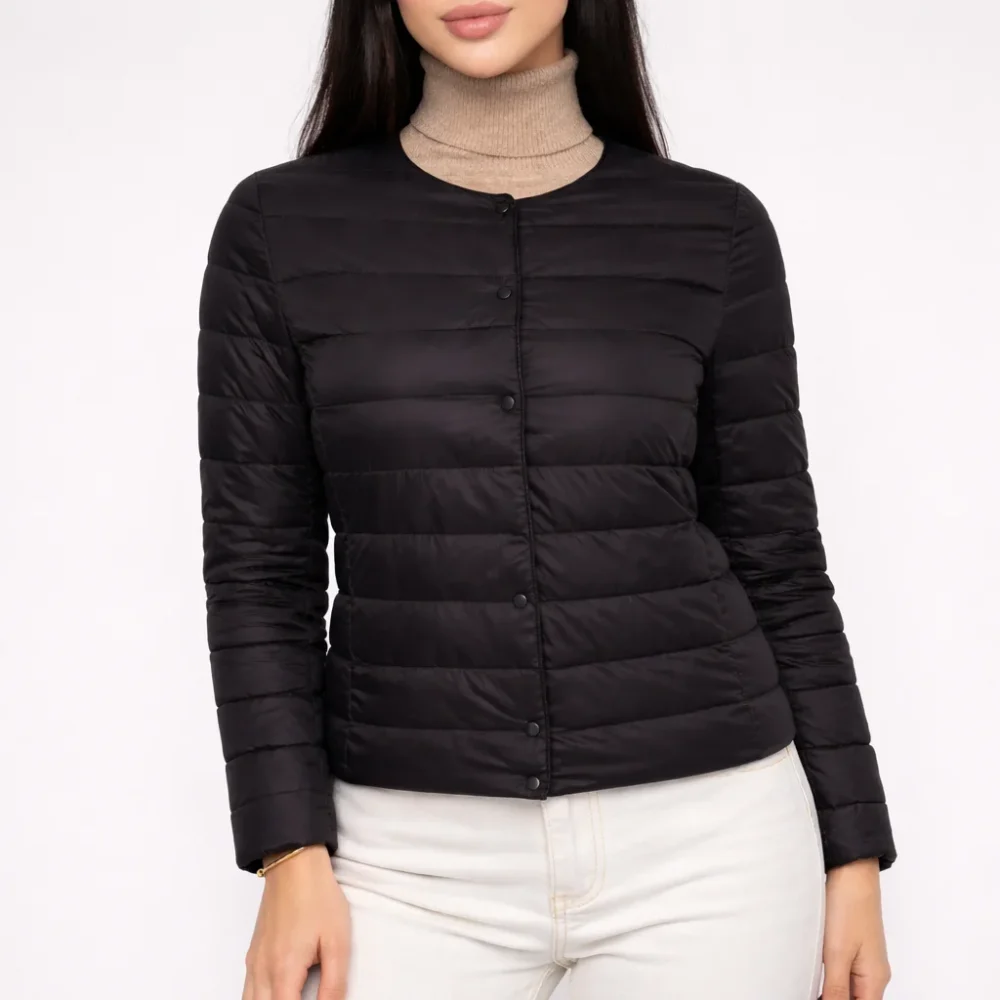 VIVA Black Puffer Jacket for Women