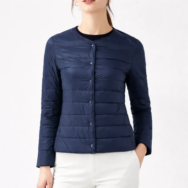 VIVA Navy Blue Puffer Jacket for Women