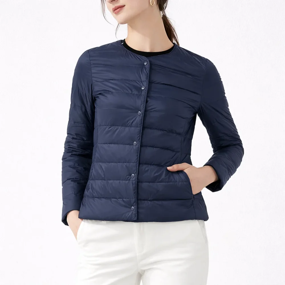 VIVA Navy Blue Puffer Jacket for Women
