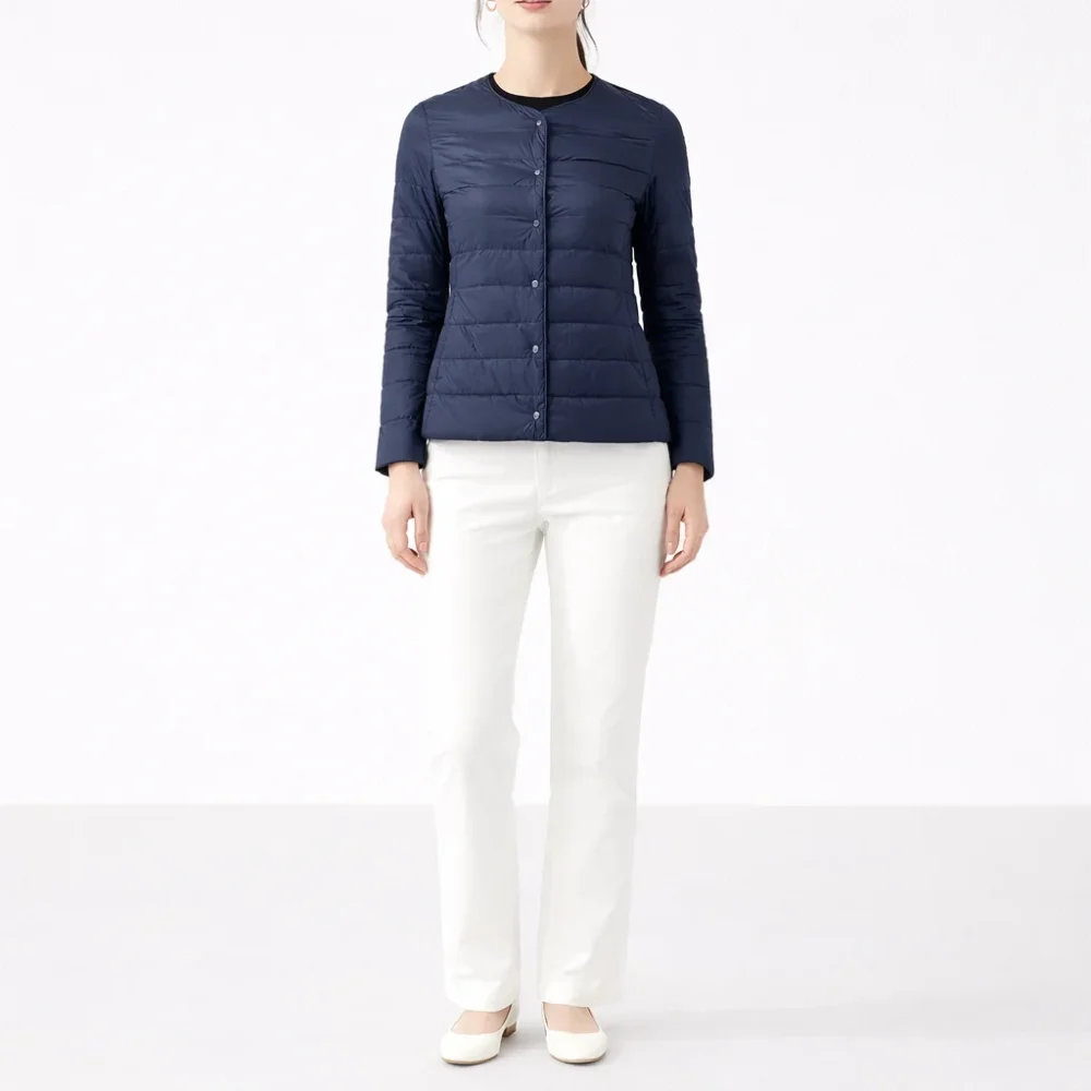 VIVA Navy Blue Puffer Jacket for Women