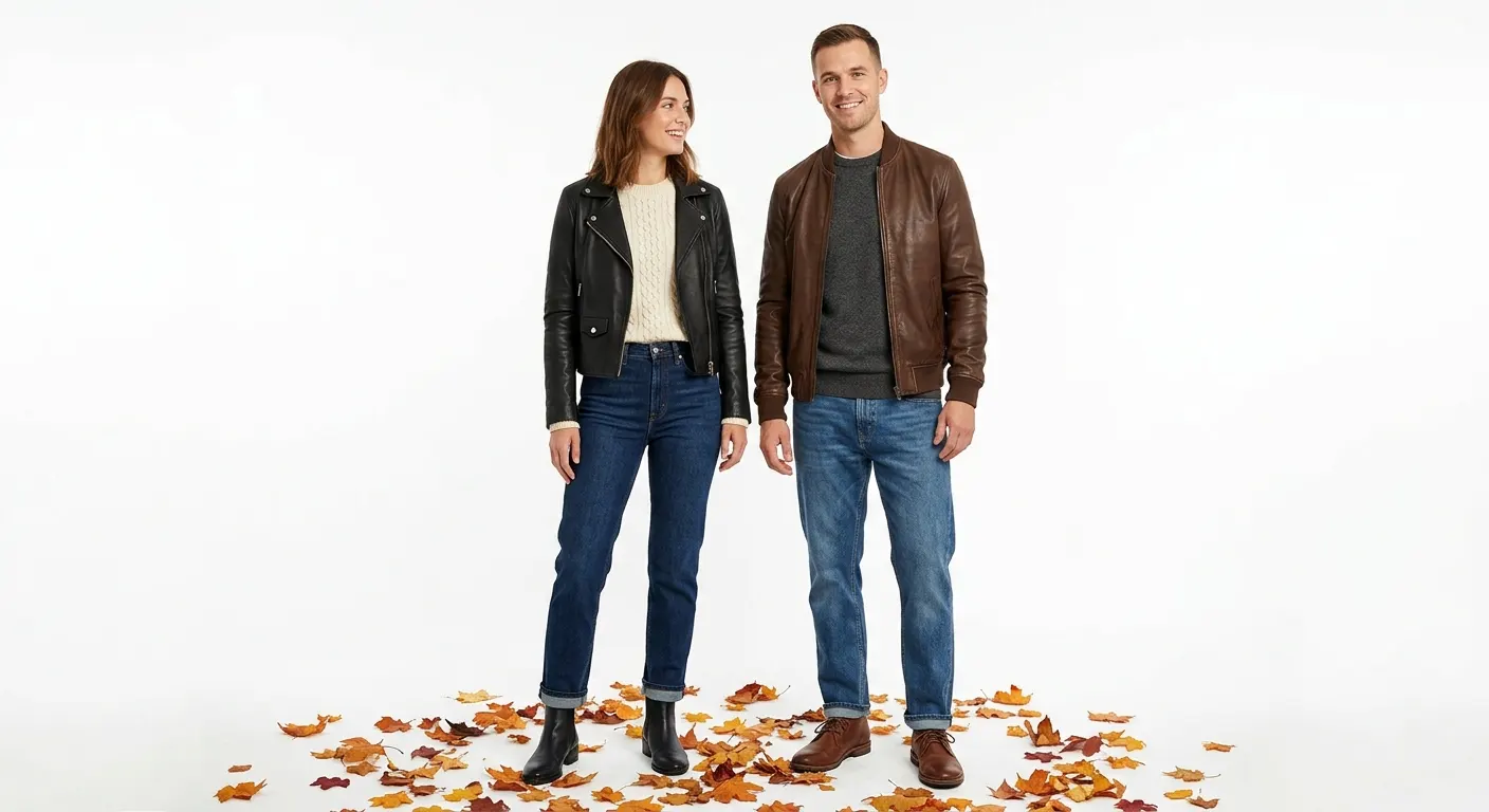 Wear-a-Leather-Jacket-With-a-Knit-Sweater-and-Jeans-for-men-and-women