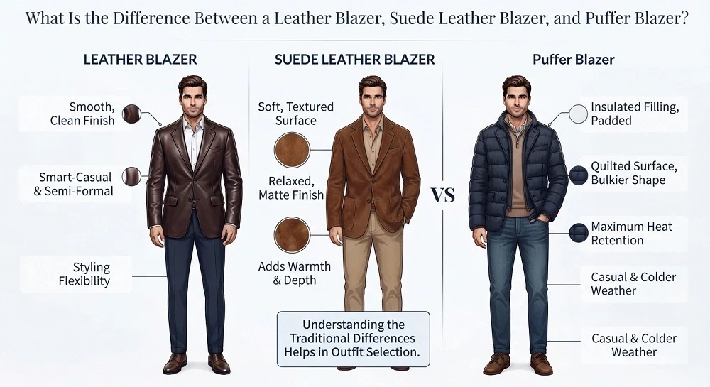 What-Is-the-Difference-Between-a-Leather-Blazer-Suede-Leather-Blazer-and-Puffer-Blazer