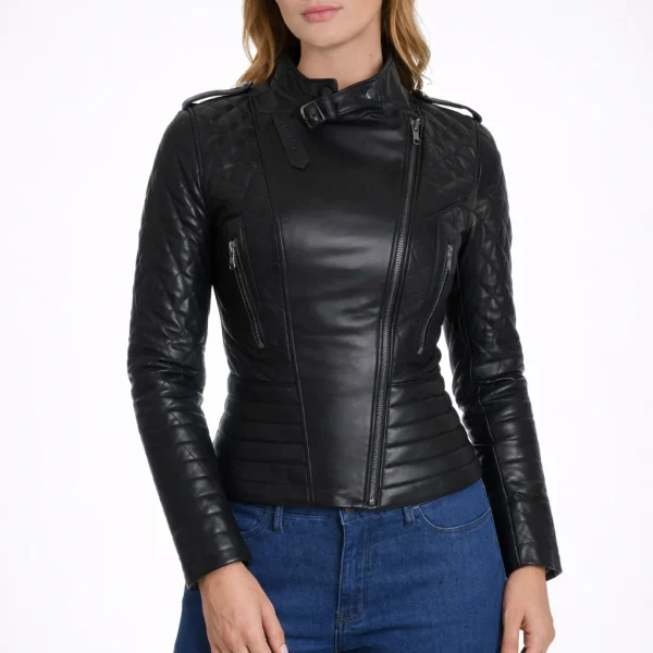 ZEN Black Leather Jacket For Women