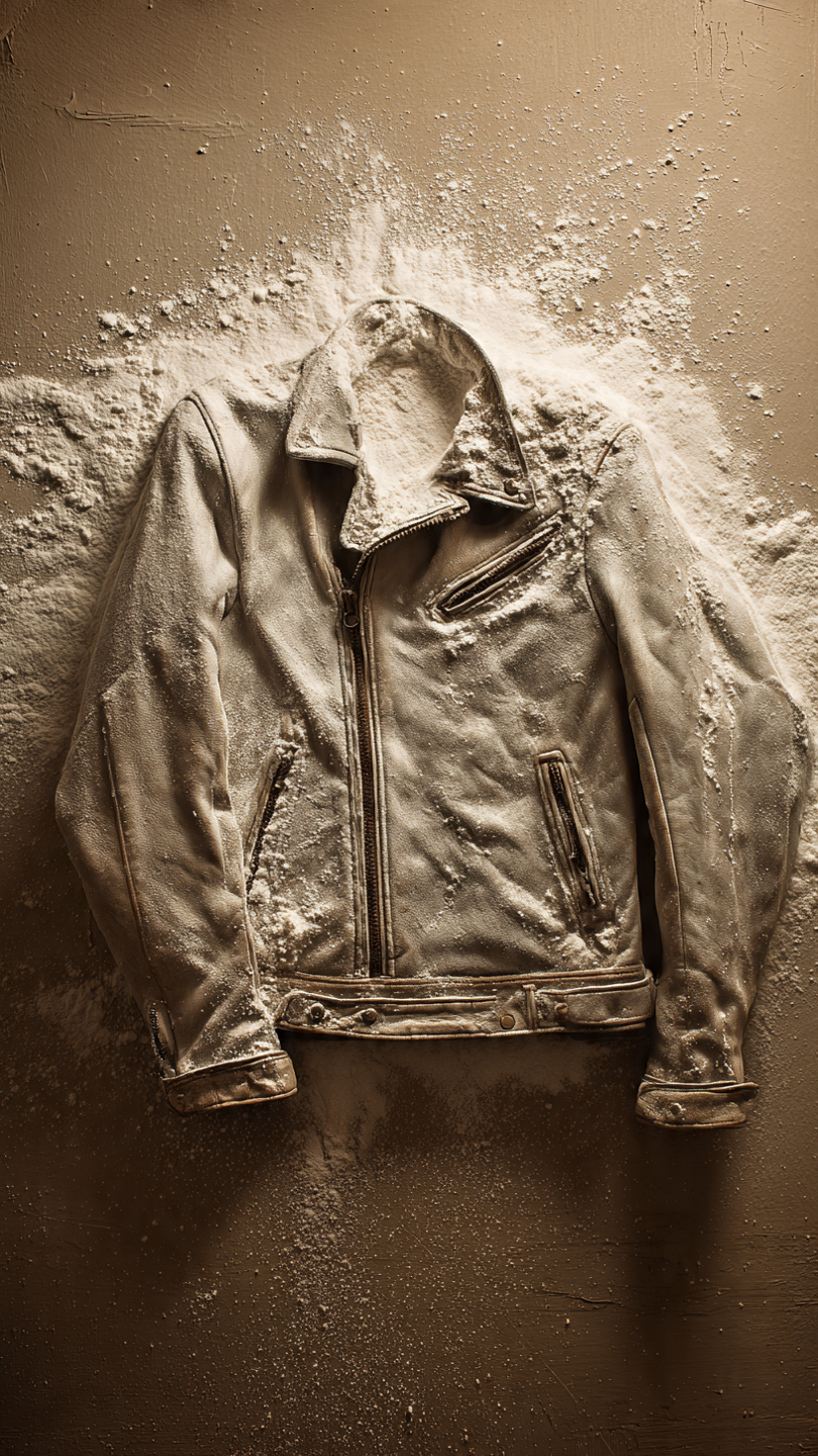 baking soda absorption leather jacket
