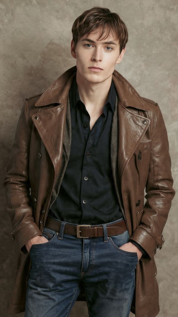 brown-leather-trench-coat