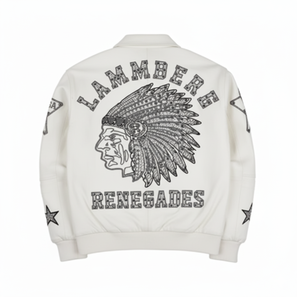 lammberg Emvrolux White Leather Jacket backside