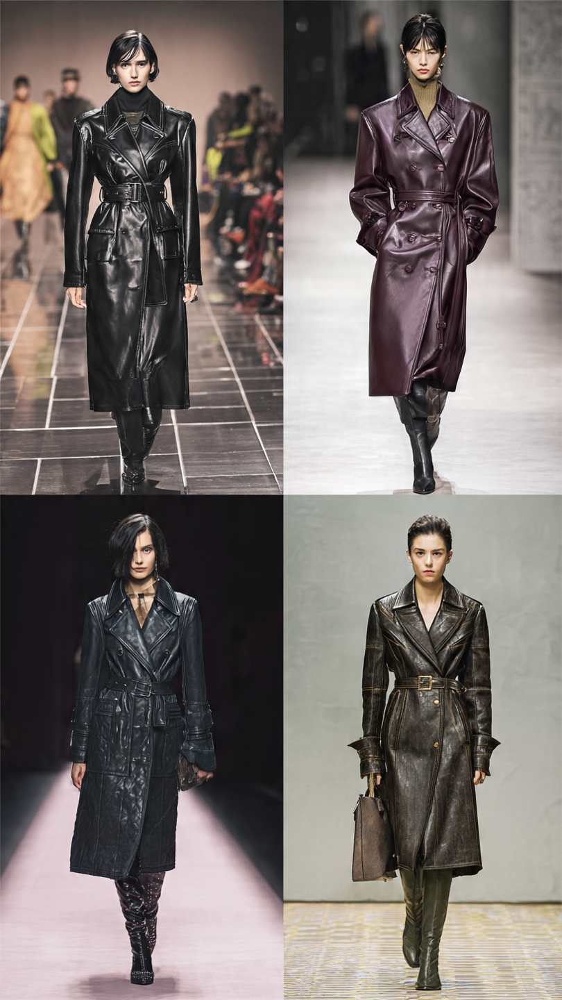 leather trench coat women