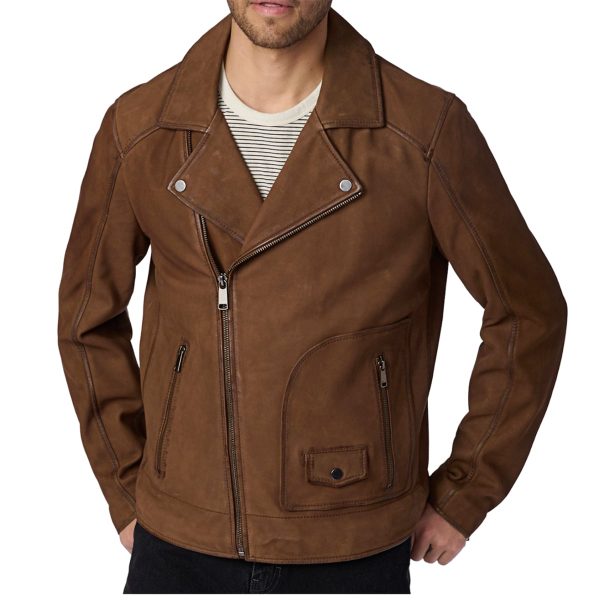 INFERNO Brown Leather Jacket For Men