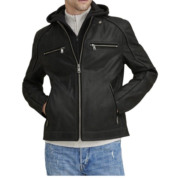 NERO Black Leather Jacket For Men